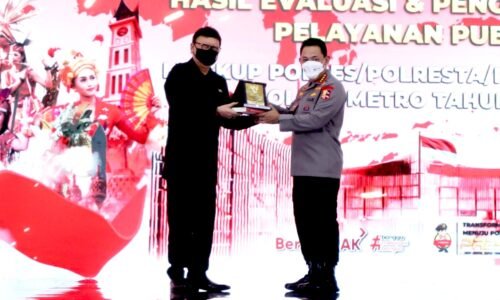 Penyampaian Hasil Evaluasi & Penghargaan Pelayanan Publik Lingkup Polri Tahun 2021