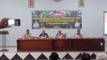 Sosialisasi Pembangunan Kebun Masyarakat Sekitar Yang Berasal Dari Lahan Perusahaan PT RAA.