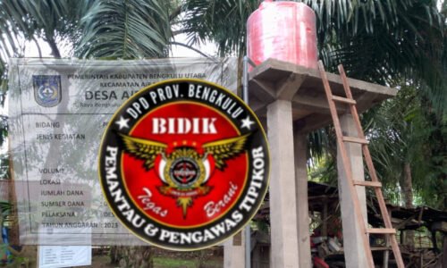 Ormas BIDIK Bengkulu, “Pembangunan Sumber Air Bersih Desa Air Napal Diduga Mar-Up dan Jadi Ladang Korupsi”