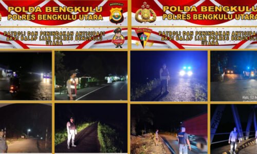 Sat Lantas Polres Bengkulu Utara dan Polsek Jajaran Gelar Patroli Subuh di Sejumlah Titik Rawan