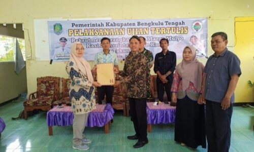 Pemdes Margo Mulyo Sukes Gelar Pelaksanaan Ujian Tertulis Rekrutmen Perangkat Desa