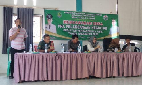 Pemdes Padang Tambak Gelar Musdes Pra Pelaksanaan Kegiatan Desa, Guna Membahas dan Mematangkan Rencana Kegiatan