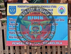 Pengadaan Lampu Jalan Desa Lubuk Gading Diduga Mark-up Anggaran