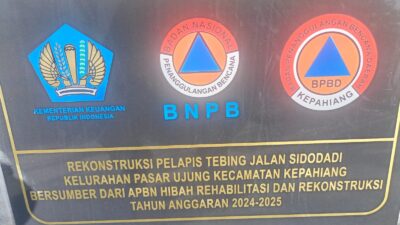 Proyek Rekonstruksi Pelapis Tebing Jalan Sidodadi Diduga Terindikasi Mark-up