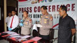 Polres Bengkulu Utara Ringkus 3 Kurir Narkoba, Sita Sabu dan Kendaraan sebagai Barang Bukti