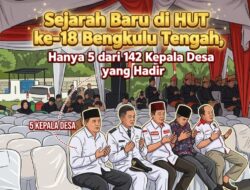 Sejarah Baru di HUT ke-18 Bengkulu Tengah, Hanya 5 dari 142 Kepala Desa Hadir