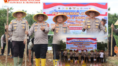 Kapolres Bengkulu Utara AKBP Bakti Kautsar Ali. S.Sos. S.I.K. M.H.  Pimpin Tanam Jagung Kuartal II Tahun 2026