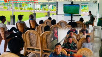 Kebersamaan & Perkuat Persatuan, Kodim 0423 BU Gelar Nobar Piala Dunia 2026 Laga Pantai Gading VS Ekuador