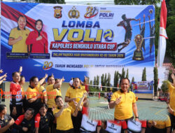 Meriahkan Hari Bhayangkara ke-80, Kapolres Bengkulu Utara Resmi Buka Turnamen Voli Internal