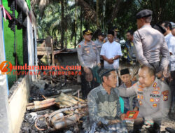 Wujud Kepedulian, Kapolres Bengkulu Utara Sambangi Langsung Korban Kebakaran Maut di Desa Senali