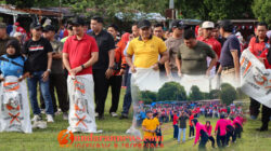 Sinergi TNI-Polri dan Pemkab Bengkulu Utara Padati Alun – Alun Rajo Malin Paduko, Gelar Apel & Lomba HUT RI ke-81