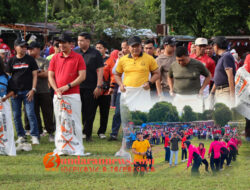 Sinergi TNI-Polri dan Pemkab Bengkulu Utara Padati Alun – Alun Rajo Malin Paduko, Gelar Apel & Lomba HUT RI ke-81