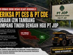 DPD Ormas BIDIK Minta Kejati Bengkulu Periksa Dugaan Tumpang Tindih Izin Tambang dengan HGU PT JOP