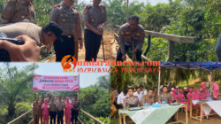 Sinergi Polres Benteng dan Masyarakat, Jembatan Merah Putih Pondok Kubang Mulai Dibangun