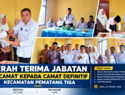 Serah Terima Jabatan Camat Pematang Tiga Berlangsung Khidmat