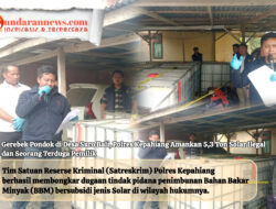 Gerebek Pondok di Desa Suro Bali, Polres Kepahiang Amankan 5,3 Ton Solar Ilegal dan Seorang Terduga Pemilik